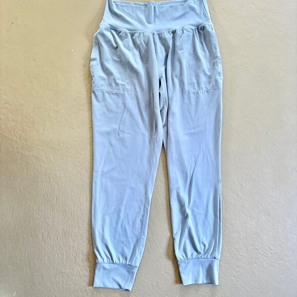 Athleta Salutation Joggers Blue High Rise Size Medium Pockets - Picture 7 of 10